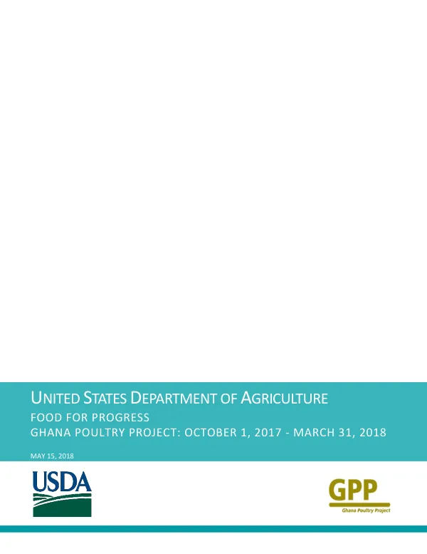 Ghana Poultry Project: October 1, 2017 - March 31, 2018