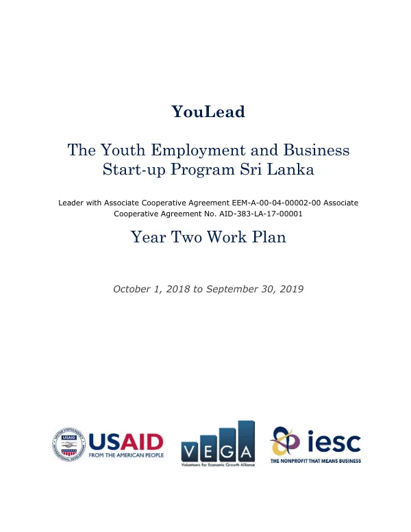 YouLead Year Two Work Plan