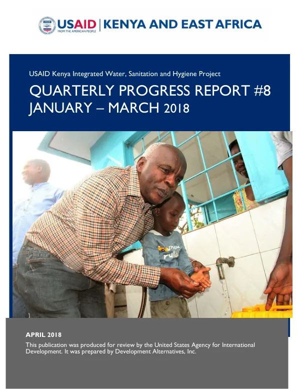 USAID/Kenya KIWASH Progress Report for Q2 FY 2018