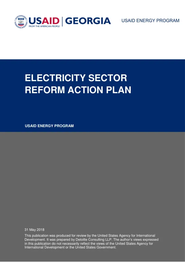 Electricity Sector Reform Action Plan