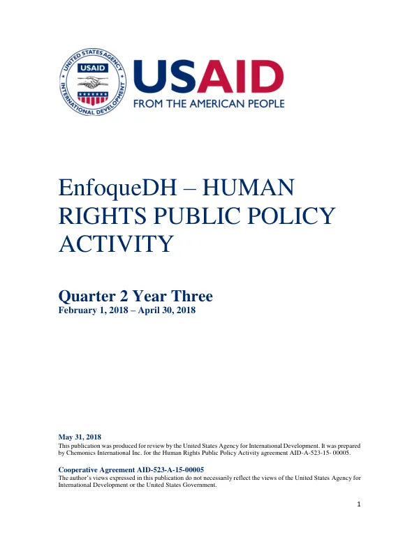 EnfoqueDH – HUMAN RIGHTS PUBLIC POLICY ACTIVITY
