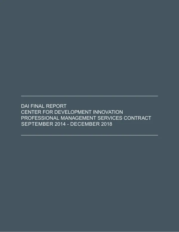 DAI CDI Final Report — 4