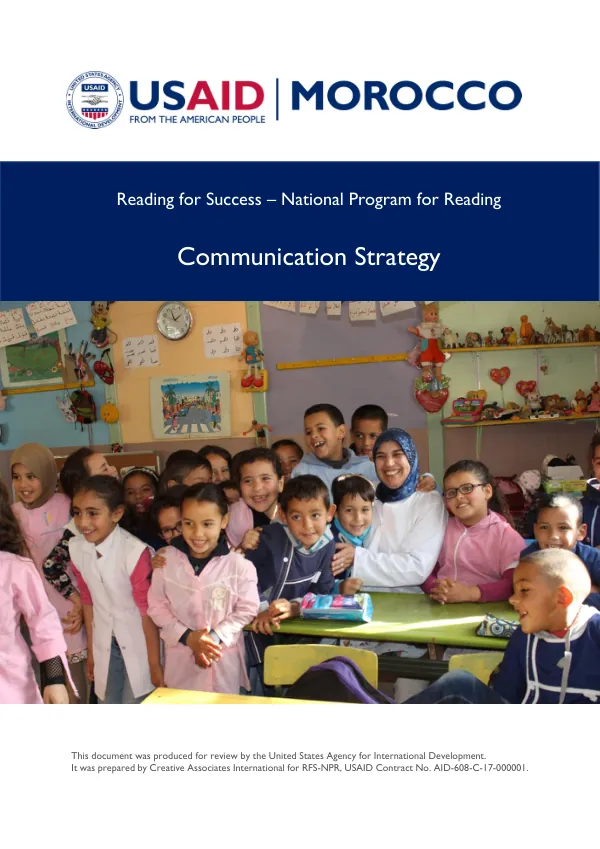 Reading for Success – National Program for Reading (RFS-NPR) Communication Strategy