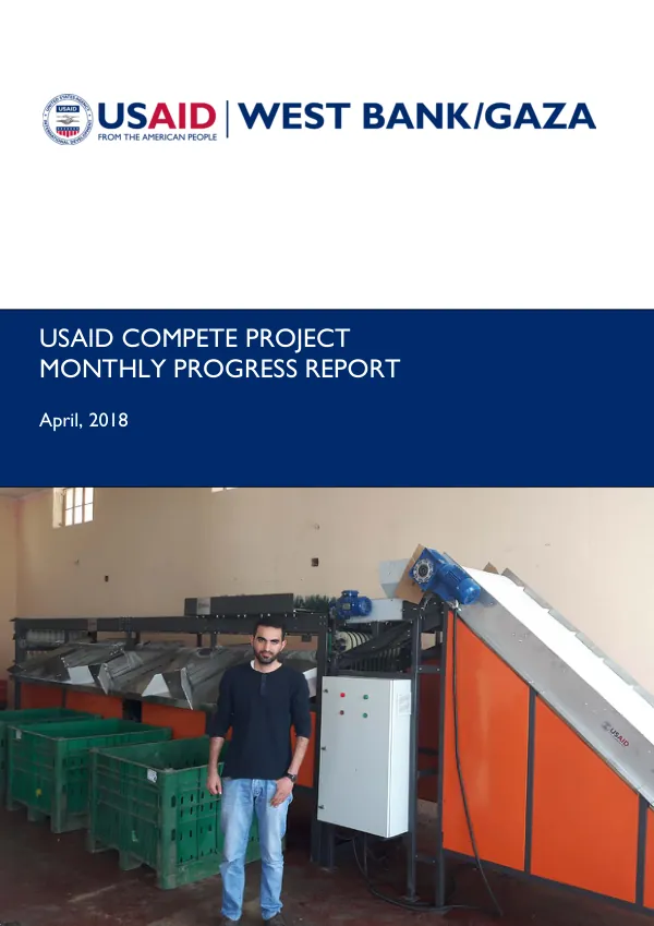USAID COMPETE PROJECT MONTHLY REPORT APRIL 2018