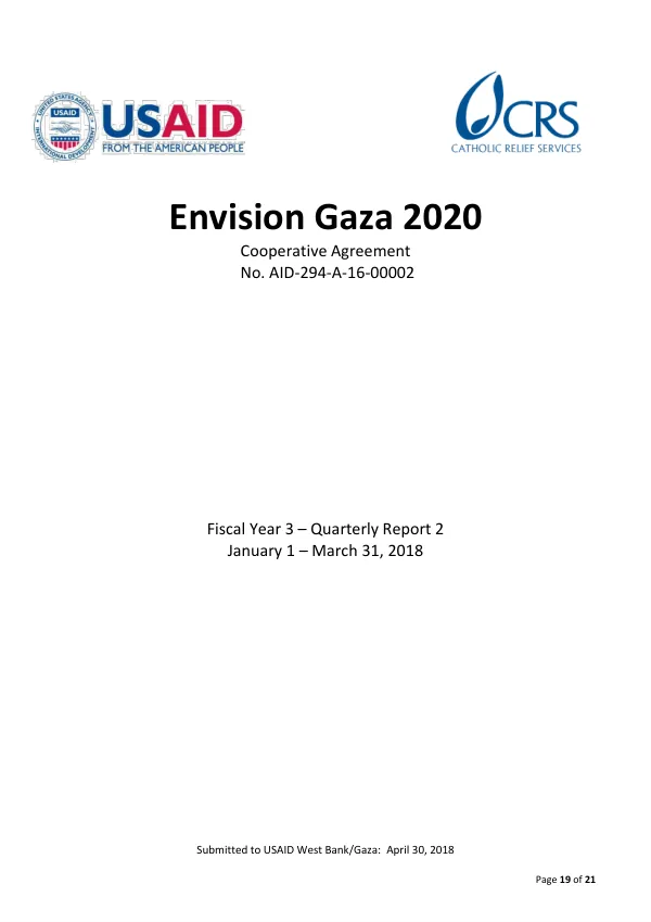 Fiscal Year 3 – Quarterly Report 2: January 1 – March 31, 2018