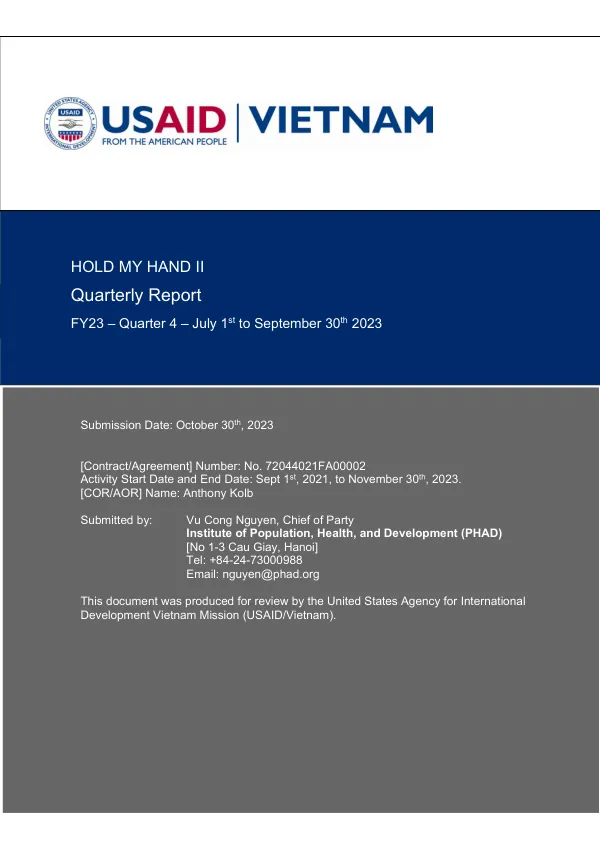 HOLD MY HAND II Quarterly Report Q4FY23 (Final revision)