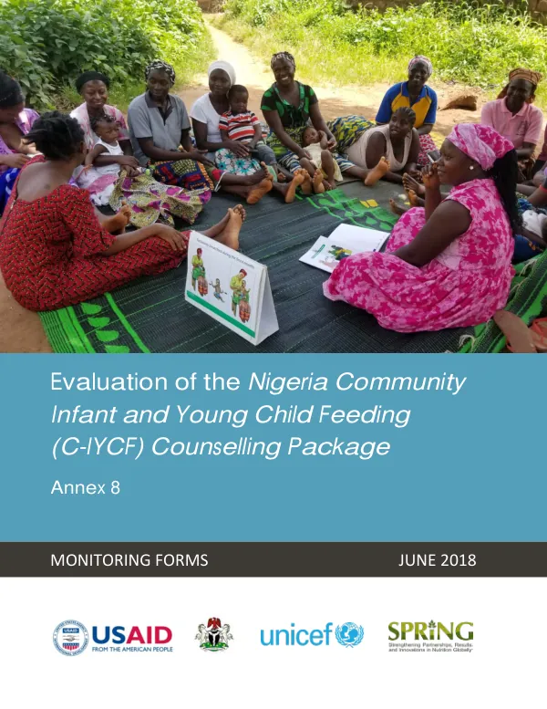 Evaluation of the Nigeria Community Infant and Young Child Feeding (C-IYCF) Counselling Package