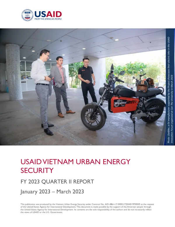 FY 2023 QUARTER II REPORT: USAID Vietnam Urban Energy Security
