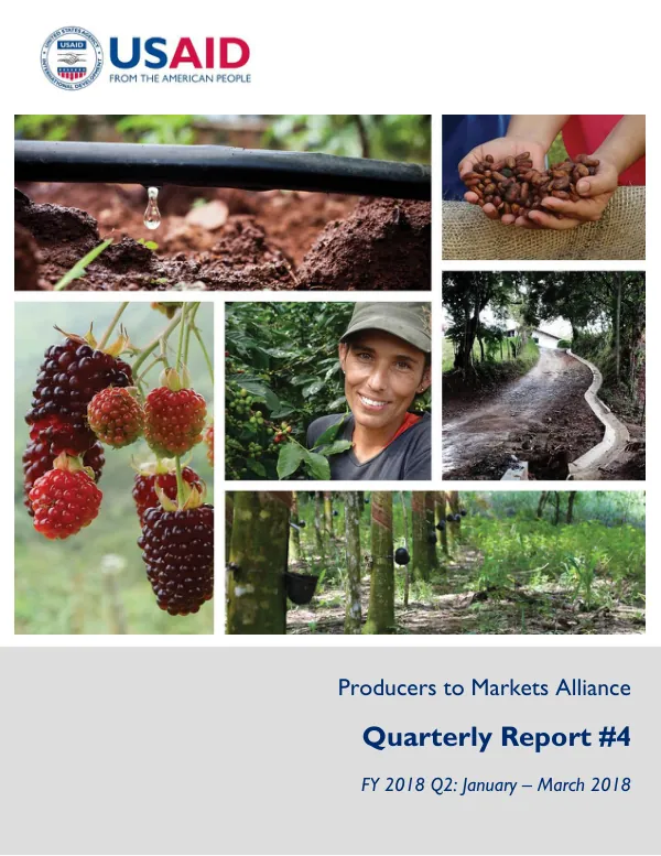 USAID Colombia Producers to Markets Alliance | Quarterly Report 04