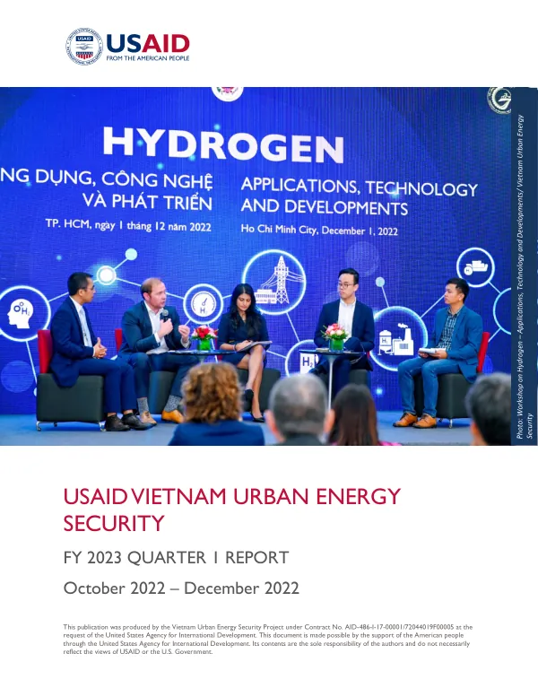 FY 2023 QUARTER 1 REPORT: USAID Vietnam Urban Energy Security
