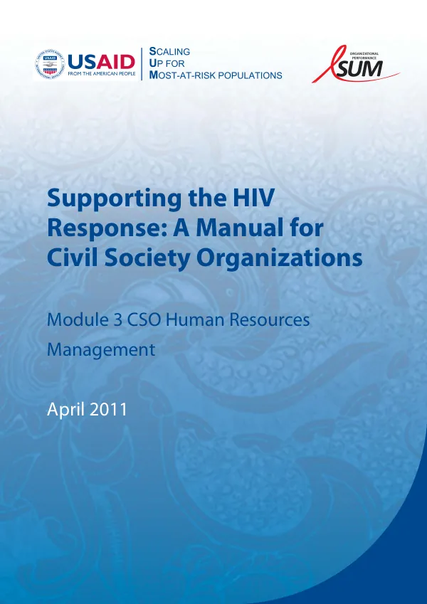 Module 3 -- CSO Human Resources Management