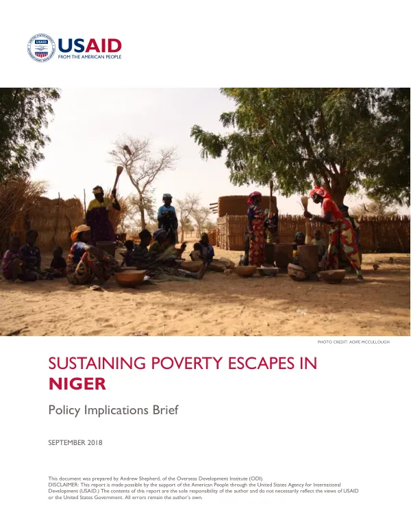 Sustaining Poverty Escapes in Niger