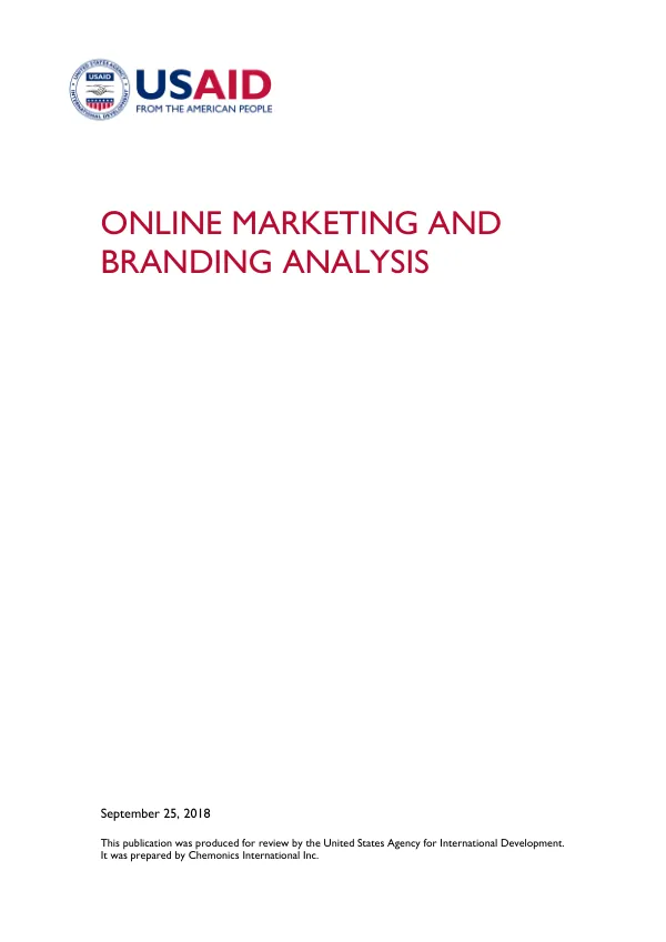 Online Marketing and Branding Analysis for USAID's Tourism for All Project in Timor-Leste