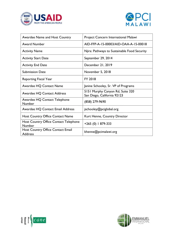 Njira Project AID-FFP-A-15-00003/AID-OAA-A-00018: Final Report