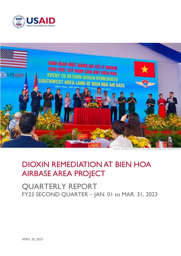 Dioxin Remediation at Bien Hoa Airbase Area Project Quarterly Report (FY23 JAN. 01 TO MAR. 31, 2023)