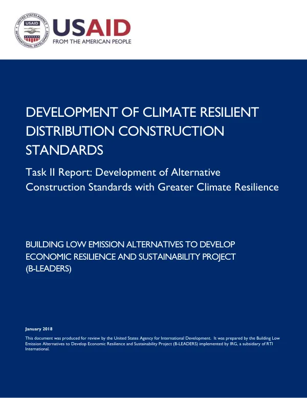 Development of Climate Resilient Distribution Construction Standards