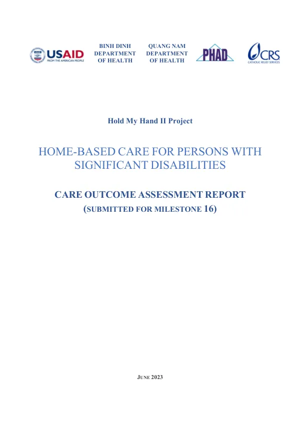Care Outcome Assessment Report – Homebased Care for PWDs
