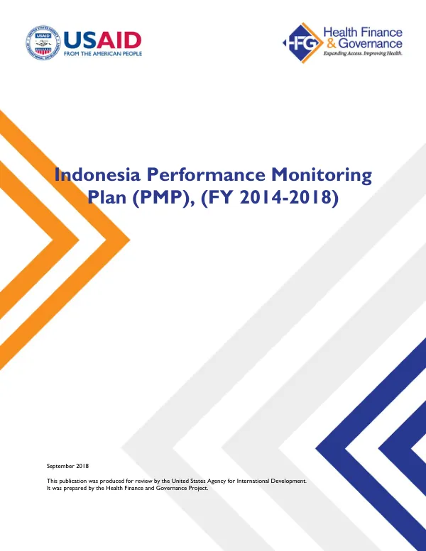 Indonesia Performance Monitoring Plan (PMP), (FY 2014-2018)