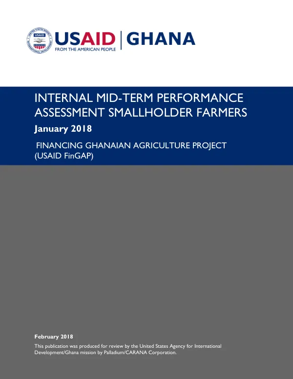 GTI S Progress Report: Internal Mid-Term Performance Assessment, Smallholder Farmers