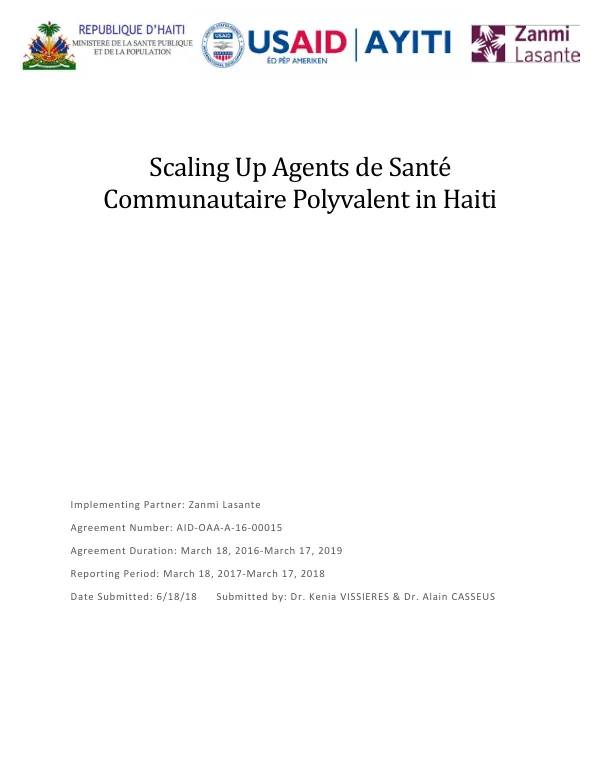 Scaling Up Agents de Santé Communautaire Polyvalent in Haiti