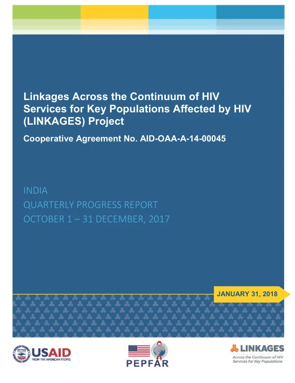 LINKAGES Quarterly Report (October 1 – December 31, 2017) – India