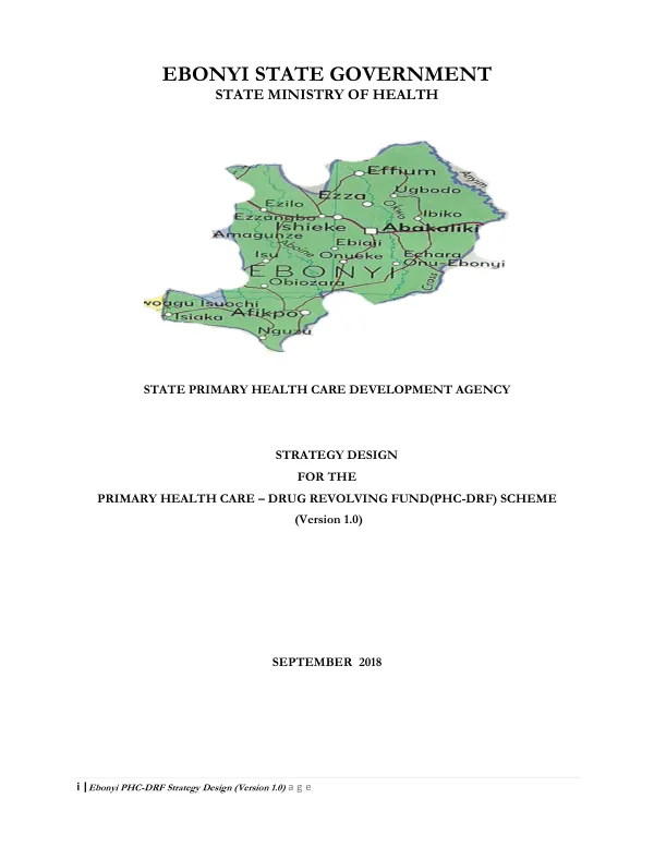 Ebonyi State PHC-DRF Strategy Design (Version 1.0)