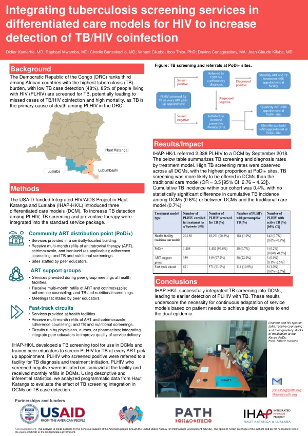 Integrating TB Screening Services in Differentiated Care Models for HIV to Increase Detection of TB/HIV Coinfection