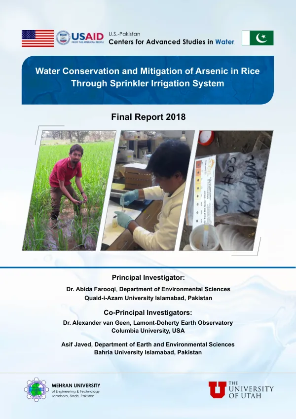 Water Conservation and Mitigation of Arsenic in Rice Through Sprinkler Irrigation System