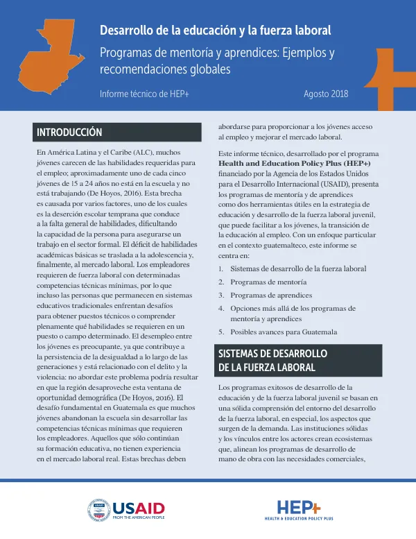 Programas de mentoría y aprendices: Ejemplos y recomendaciones globales