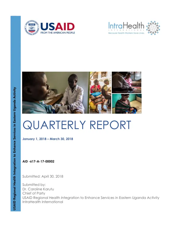 USAID RHITES-E Quarterly Report