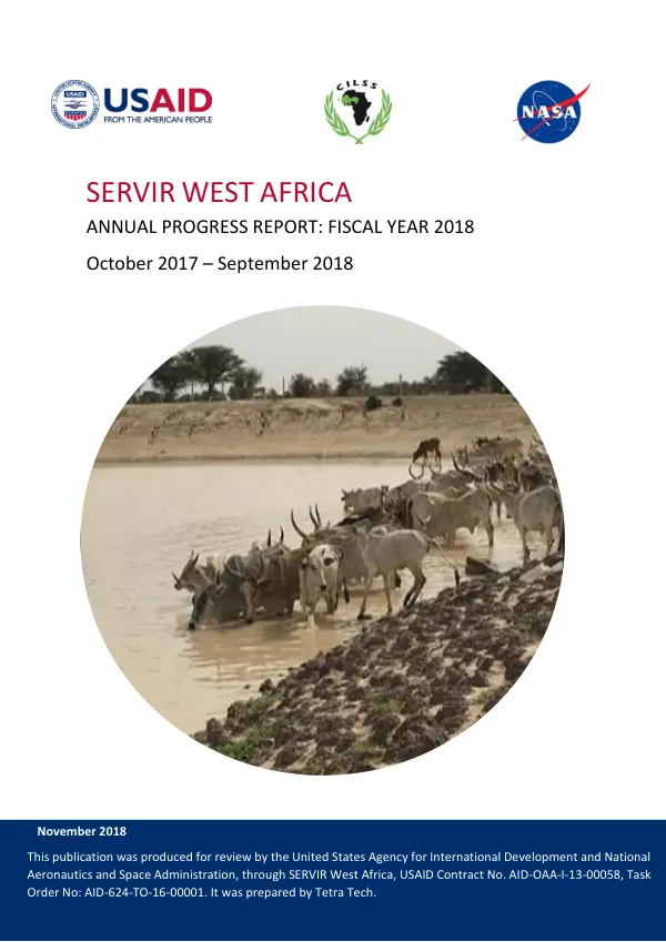 SERVIR West Africa Annual Progress Report Fiscal Year 2018