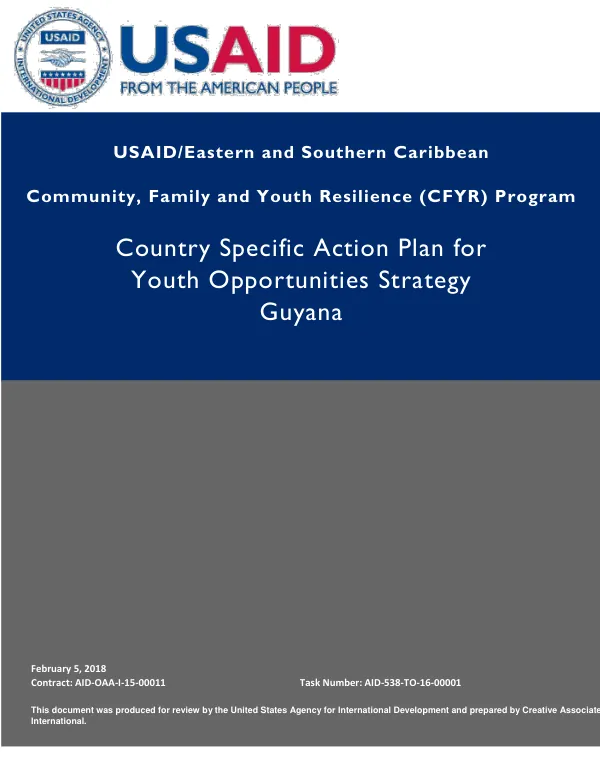 Community, Family and Youth Resilience Program: Country Specific Action Plan – Guyana