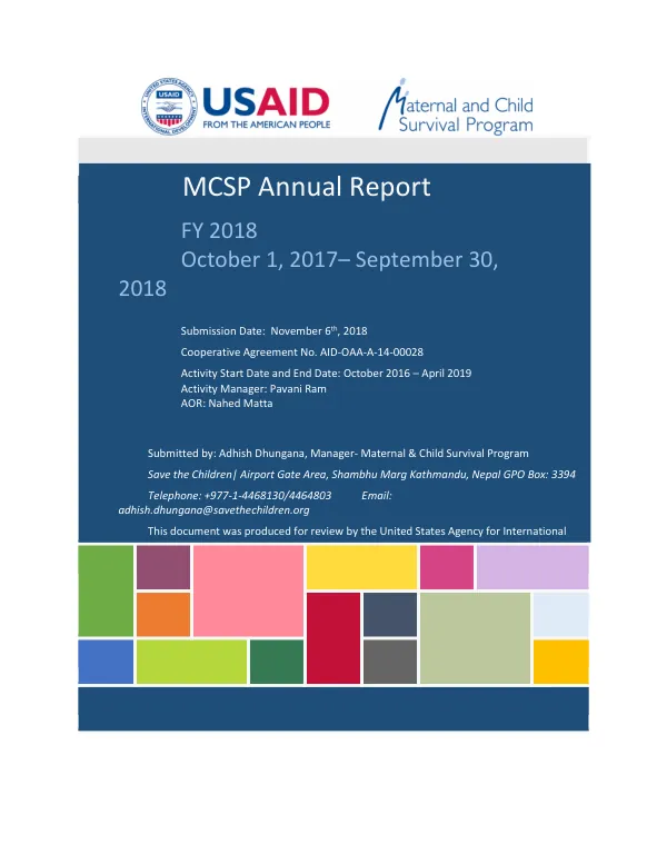 MCSP Annual Report FY 2018