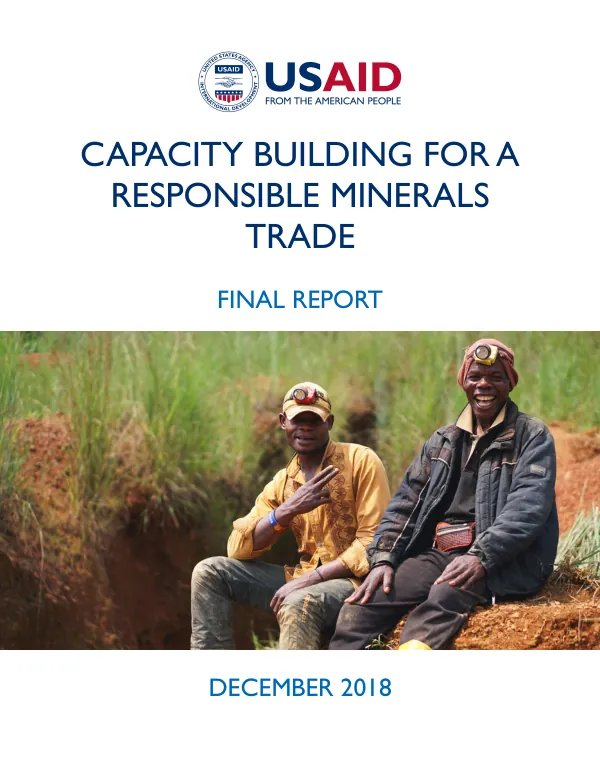 Capacity Building for a Responsible Minerals Trade: Final Report