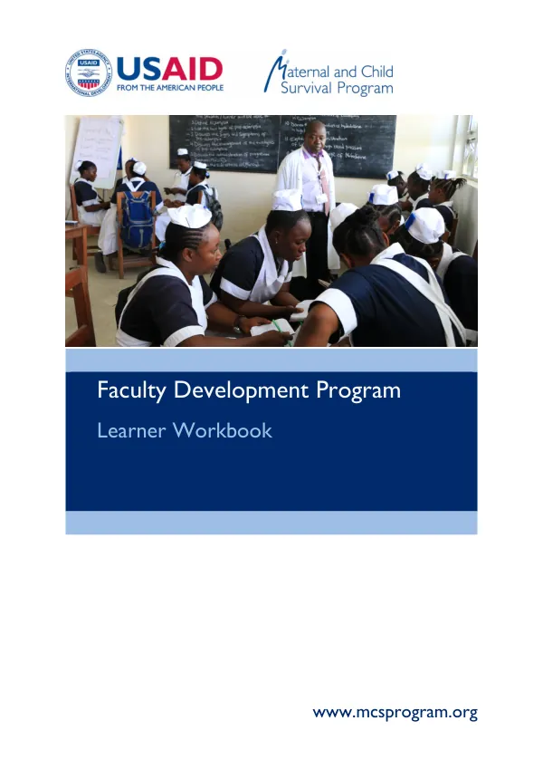 Faculty Development Program Learner Workbook