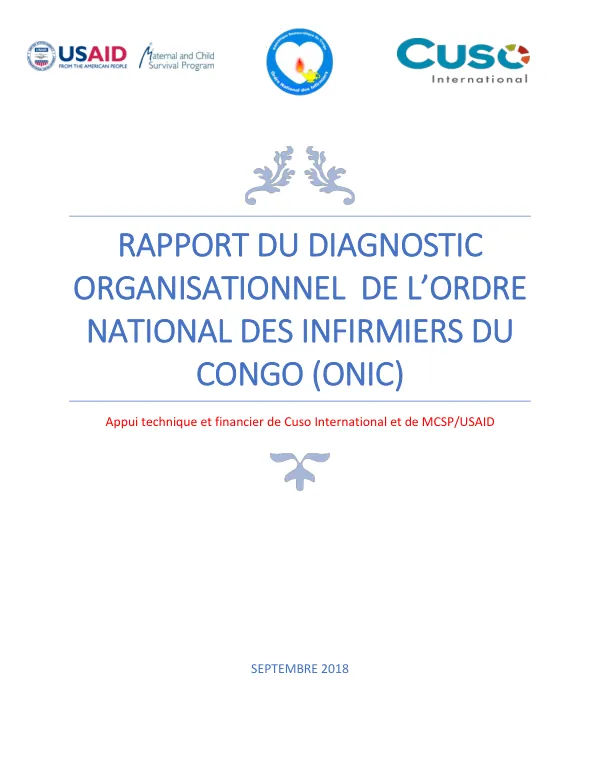 Rapport du Diagnostic Organisationnel de l'Ordre National des Infirmiers du Congo (ONIC)