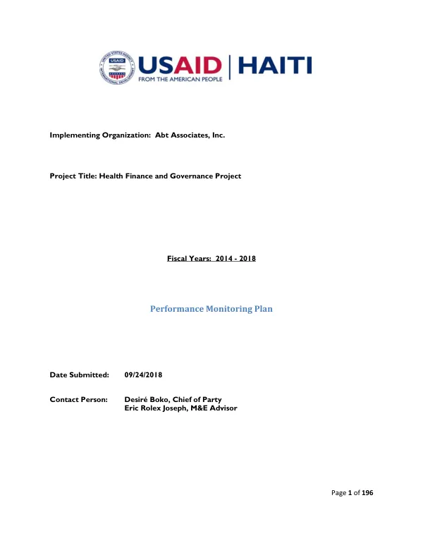 Health Finance and Governance Project