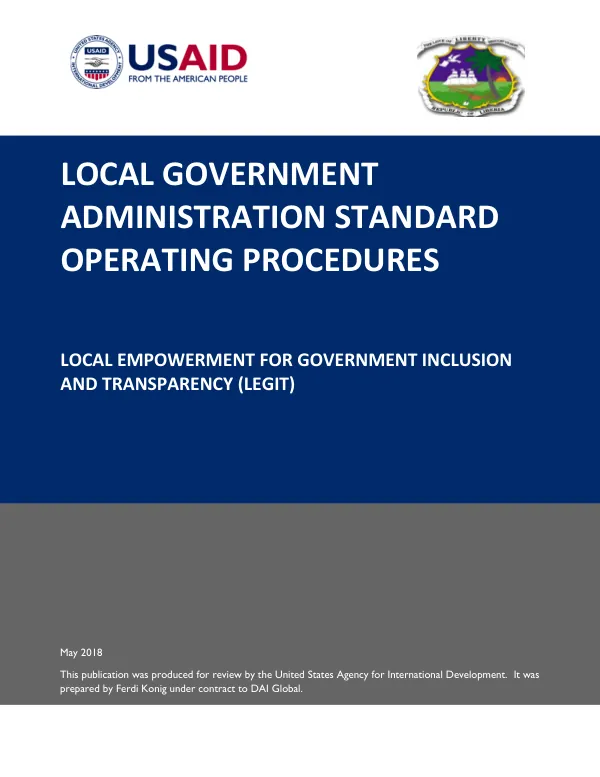 Local Government Administration Standard Operating Procedures