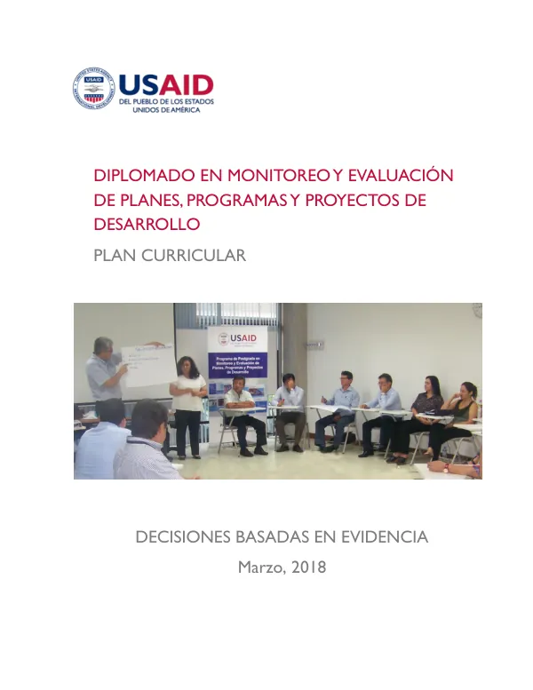 Diplomado en Monitoreo y Evaluación de Planes, Programas y Proyectos de Desarrollo