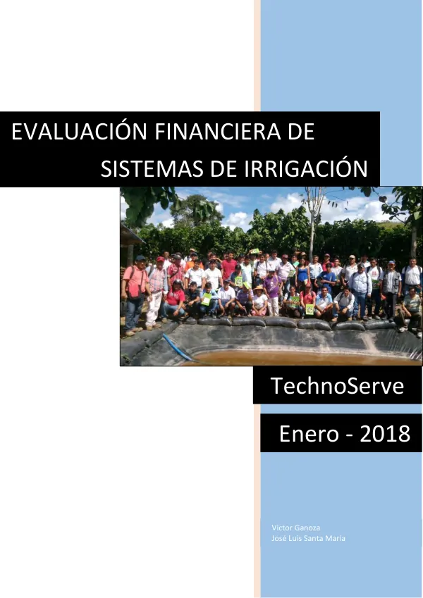 Evaluación Financiera de Sistemas de Irrigación por Goteo