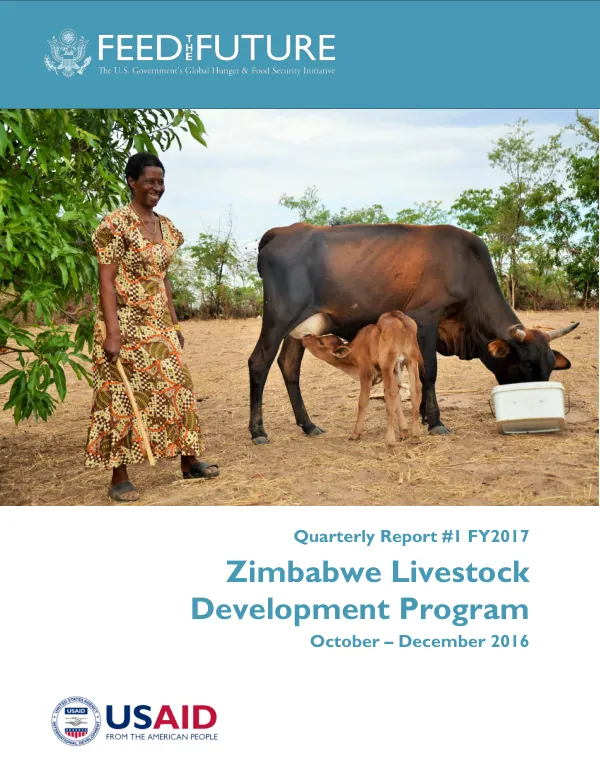 Quarterly Report #1 FY2017: Feed the Future Zimbabwe Livestock Development Program