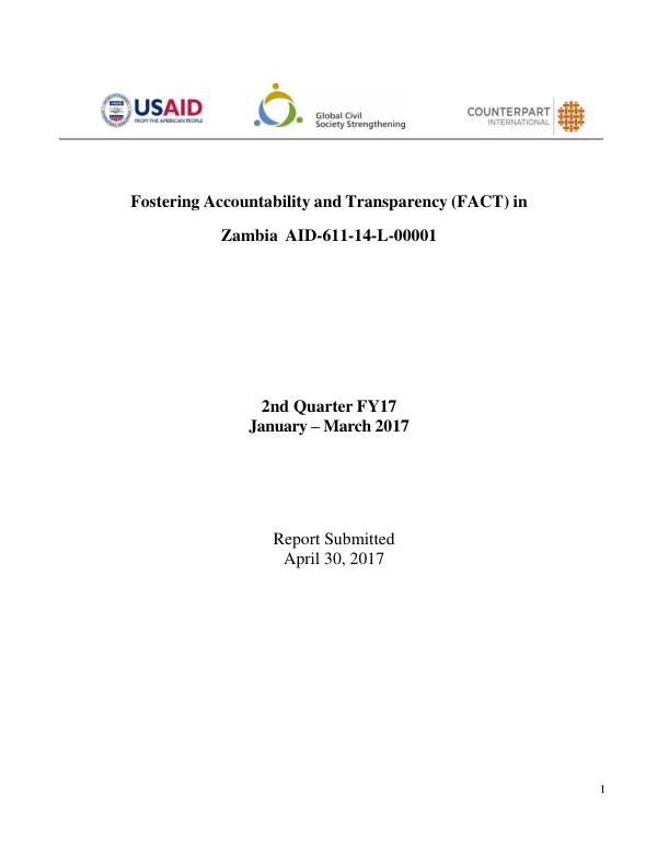 Fostering Accountability and Transparency (FACT) in Zambia