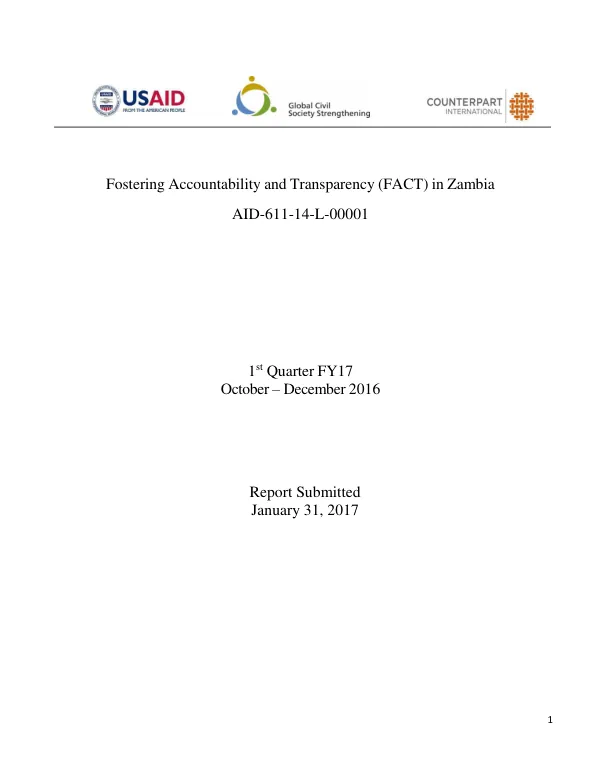 Fostering Accountability and Transparency (FACT) in Zambia