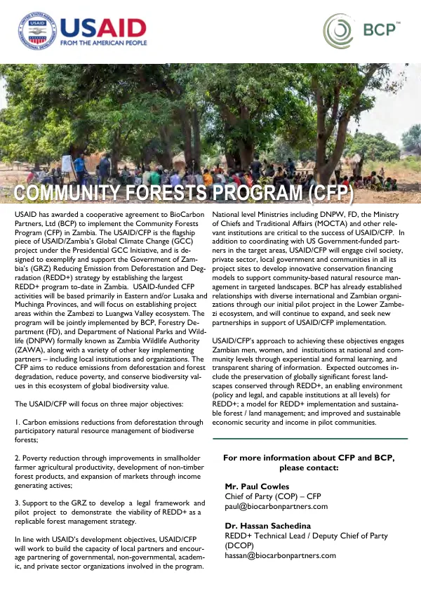 Community Forests Program (CFP) in Zambia