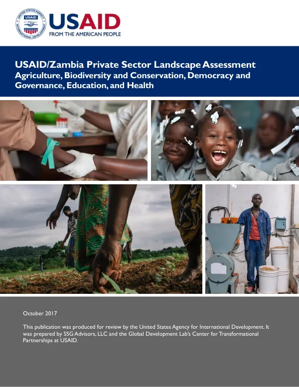 USAID/Zambia Private Sector Landscape Assessment