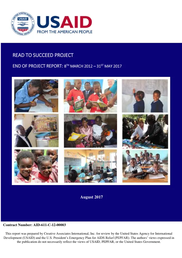 End of Project Performance Report: Read to Succeed Project