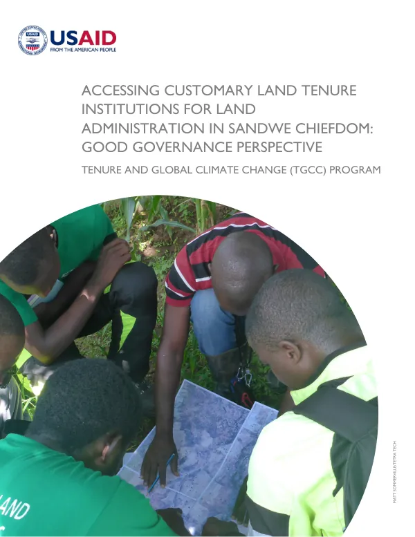 Assessing Customary Land Tenure Institutions for Land Administration in Sandwe Chiefdom: Good Governance Perspective