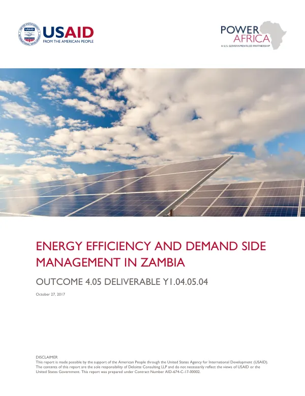 Energy Efficiency and Demand Side Management in Zambia