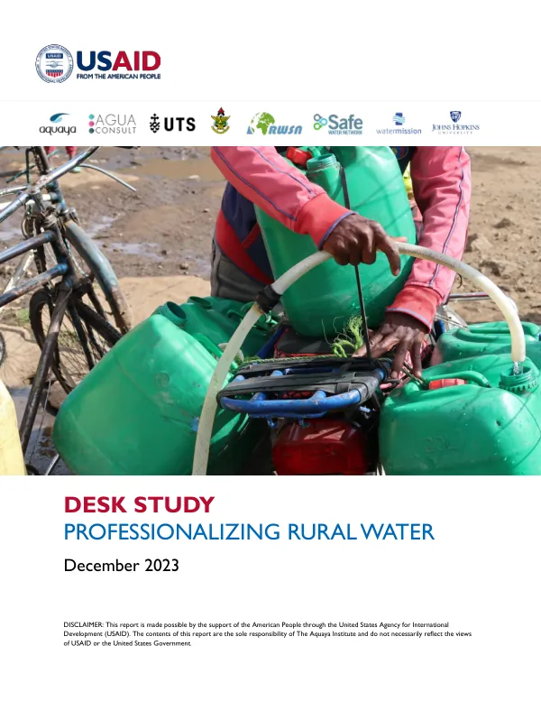 Desk Study: Professionalizing Rural Water