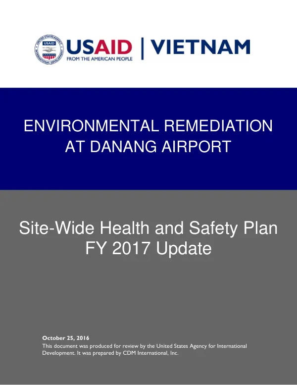Site-Wide Health and Safety Plan – FY 2017 Update
